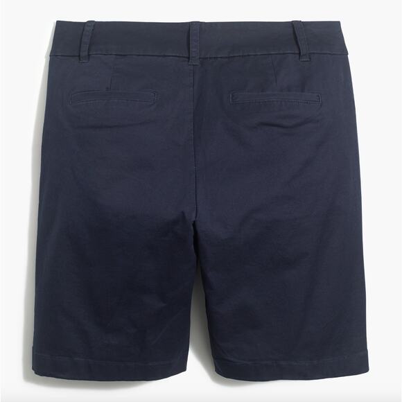 J.Crew 9" Frankie Bermuda Chino Short Cotton Mid Rise Navy Classic Womens US 6 - Picture 4 of 14